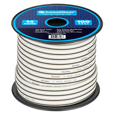 Speaker Cable - 14 Gauge AWG (100Ft - White) - White Speakers Wire Cable - Speak