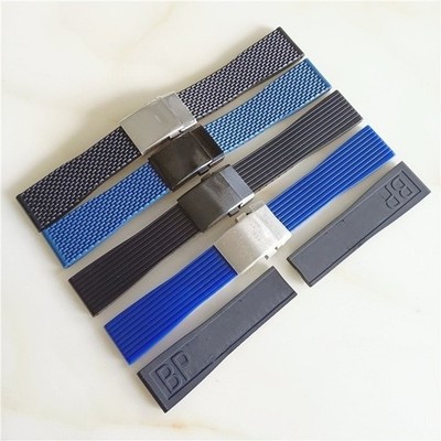 High End Silicone Rubber Watch Straps Mens Waterproof sports Band 22 24mm 