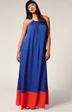 ASOS Women Spaghetti Strap Color Block Maxi Dress Size 16