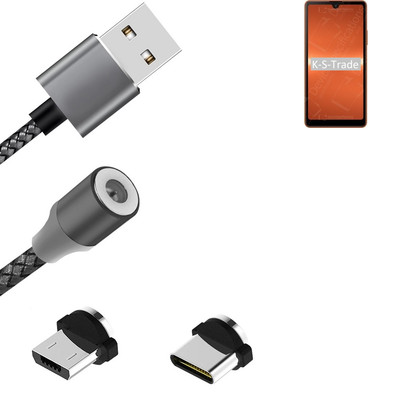 Daten-Lade-Kabel für Sony Xperia Ace III mit USB-Typ C und Micro-USB-Adapter
