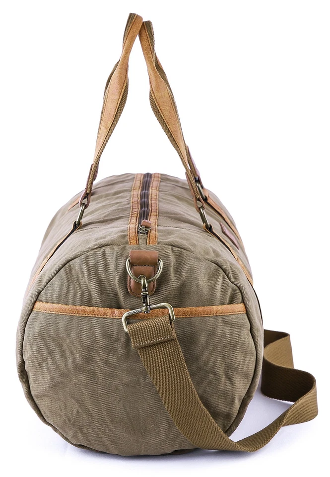 Bolso de Lona - Lona Viaje Lona Fin de Semana Bolsos de Hombro Bolso de Gimnasio, 28L, Ejército... Foto 3 de 4