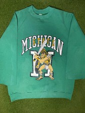 80s Michigan State Spartans - Vintage College Cutoff Sweatshirt Large 