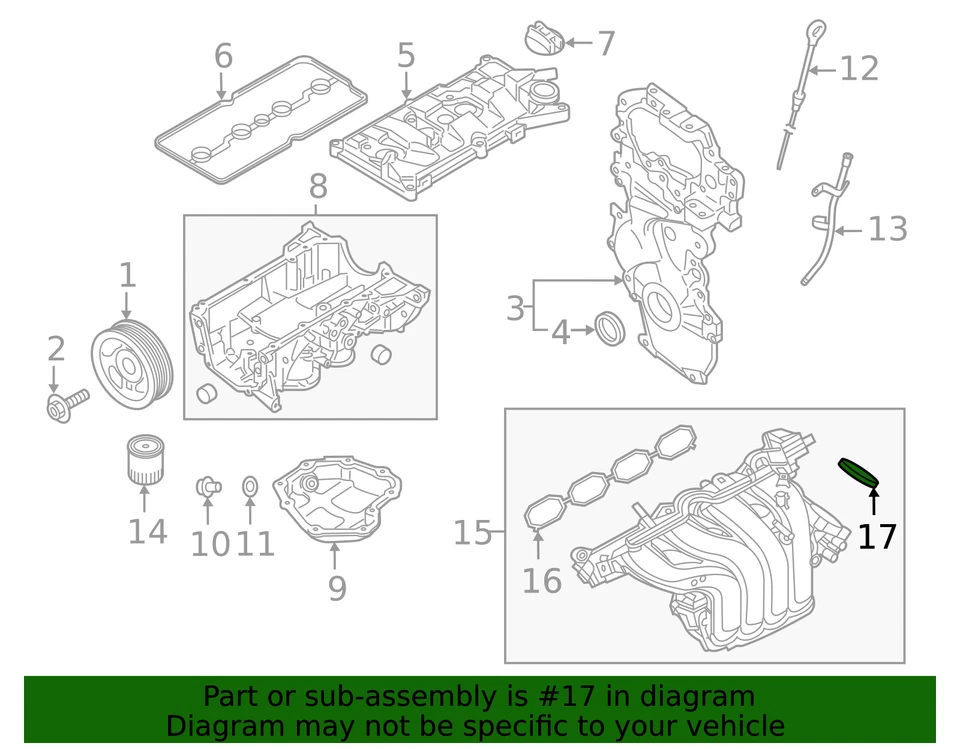 Junta de carrocería del acelerador de admisión genuina Nissan 2.5 Plenum se adapta a muchos nuevos OEM Foto 3 de 4