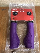 BW USA Ergo-Lock 2.0 Purple Grips Dual Lock-On MTB Bike Handlebar Grips 130mm