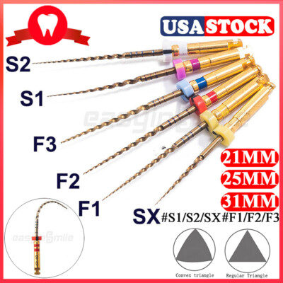 Endo SX-F3 X-Pro Gold Taper NITI Rotary Files Endodontic Engine Files 21/25/31MM