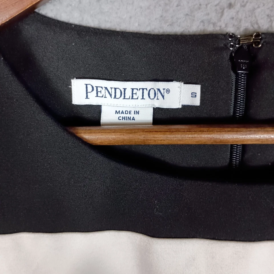 Pendleton Dress Women's Small Black White Short Sleeve Classy Modest Minimalist - Image 3 of 4