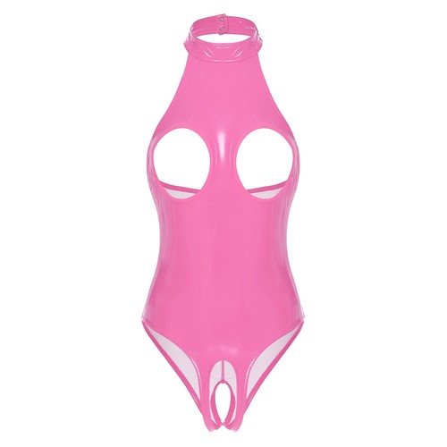 Womens Bodysuit Backless Leotards Thongs Jumpsuit Unitard Lingerie Halter Neck - Picture 31 of 40