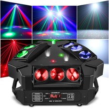 9LED Beam Moving Head Light 240W RGB Stage DJ Disco Party Bar Effect Lighting US