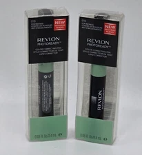Lot of (2) Revlon Photo Ready Green Color Correcting Pens for Redness - New
