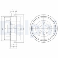 2X Delphi BF463 Bremstrommel FüR Audi Seat Skoda VW