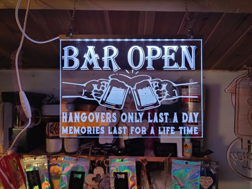 insegna bar mancave personalizzata donna grotta pub giardino bar illumina led birra neon - Foto 7 di 7