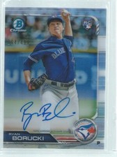 RYAN BORUCKI 2019 BOWMAN CHROME ON CARD AUTO REFRACTOR ROOKIE RC #D 194/499