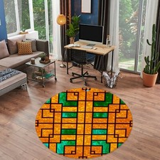 3D Yellow Green Graphics NAO10376 Game Rug Mat Elegant Photo Carpet Mat Fay