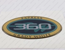 GRADY WHITE 360 EXPRESS RAISED DOMED DECAL STICKER 5" x 2.7" 1pcs.