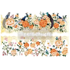 Re-Design with Prima Transfer - CECE Pheasants & Peonies