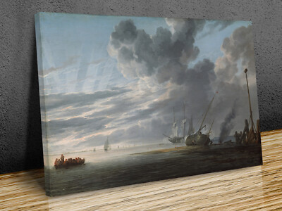 Simon de Vlieger, Estuary  Day's End canvas print art wall framed or print only