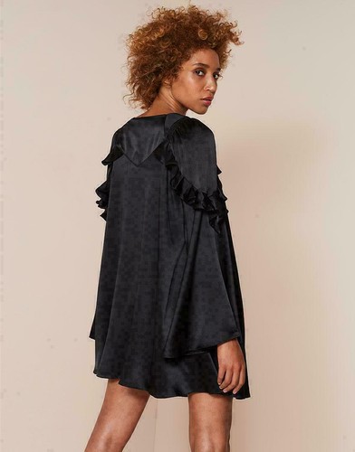 AGENT PROVOCATEUR STUNNING GIFT BOXED BLACK MAY 100% SILK BABYDOLL UK 8 BNWT - Picture 3 of 6