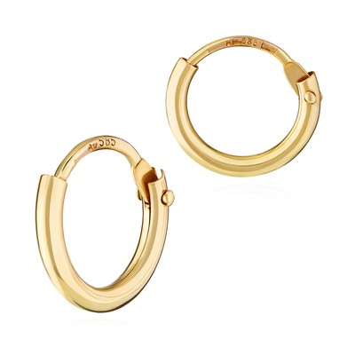 Ohrstecker Gold 585 NKlaus PAAR 585 Echt GOLD HERREN Klapp Creole Ohrring Ohrschmuck Ohrhänger 11 Mm 1753 Creolen Gold 333