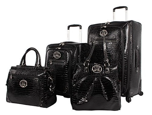 Kathy Van Zeeland PVC 4 Piece Luggage set - Dowel and Shopper Bags, 20in & 28in - Image 2 of 2
