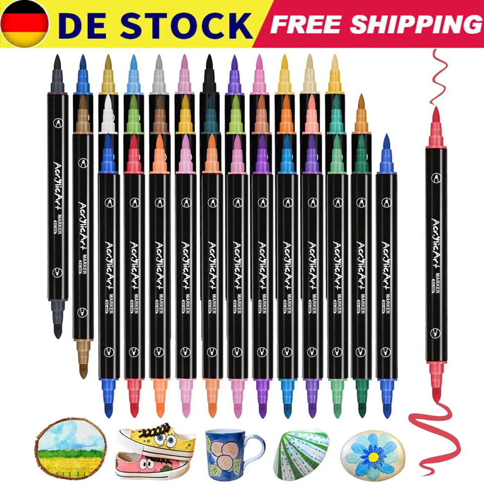 Acrylstifte für Steine Wasserfest 36Farben Marker Stifte zum Steine Bemalen NEU! - Bild 2 von 4