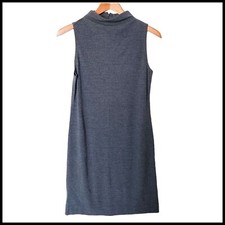 Ann Taylor Loft Sleeveless High Cowl Neck Dress Grey M Medium