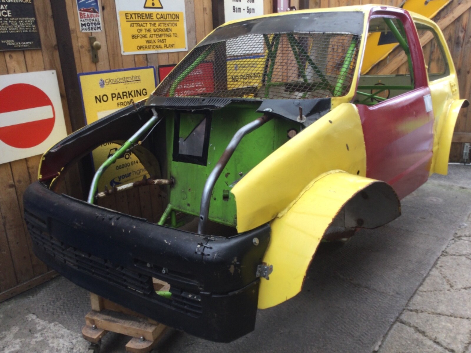 Image 11 - SPACEFRAMED CINQUCENTO BODY EX AUTOGRASS SUIT OVAL HOT ROD RACE TRACK