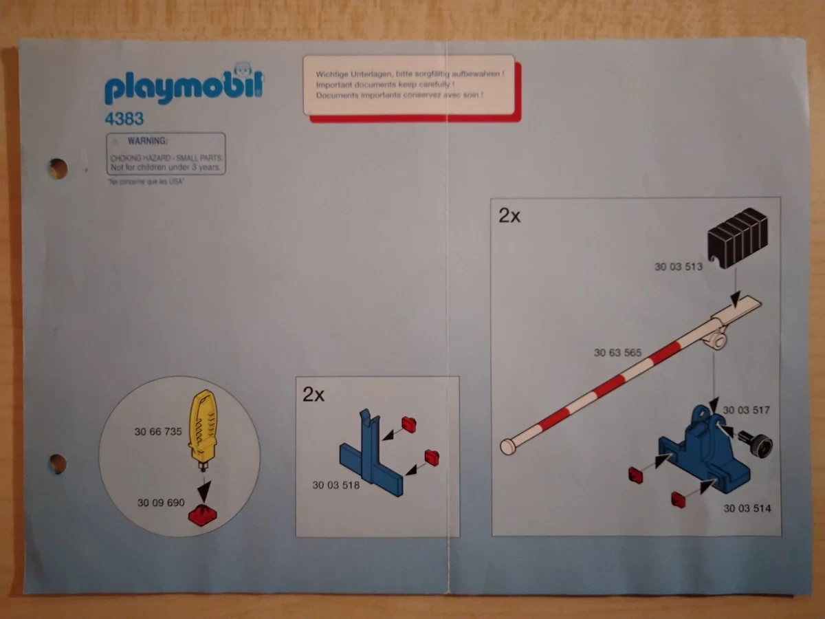 Notice De Construction Playmobil 3802 McLaren's Goldmine - 6 Pages A4 - Occasion