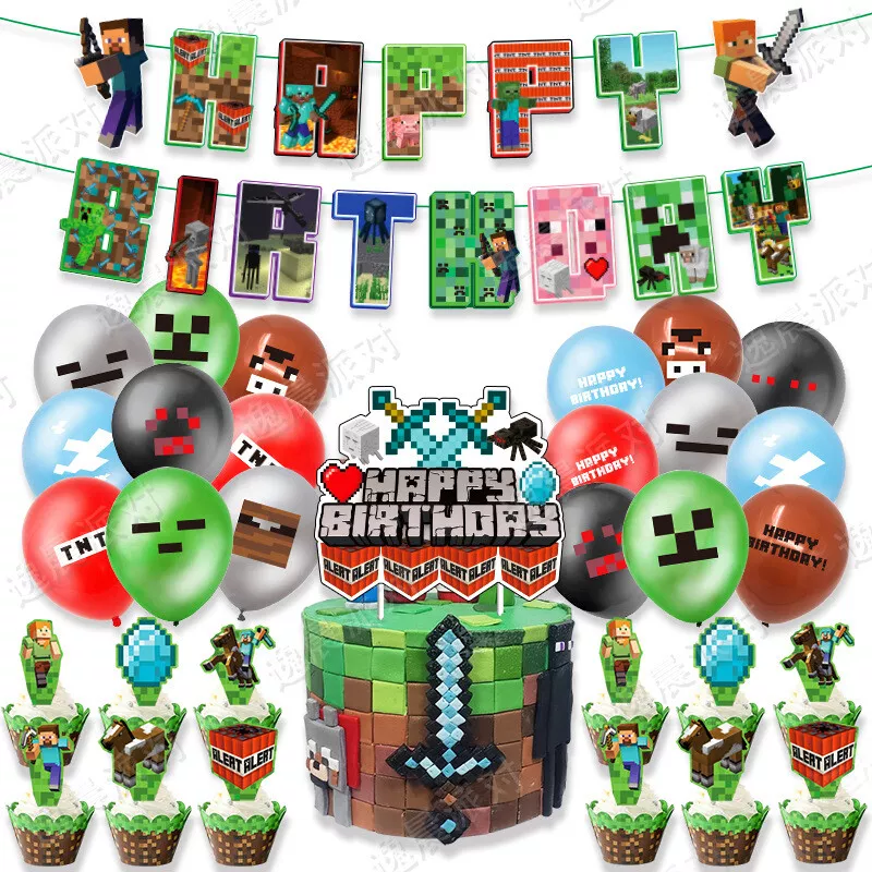 Minecraft Birthday Decorations - Vaisselle De Fête Jetable - AliExpress