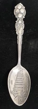 San Gabriel Mission 1771-Los Angeles Cal. Sterling Souvenir Spoon By Shepard Mfg