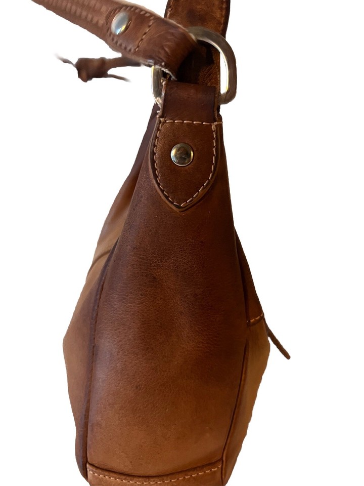 Stone Mountain Small Hobo Tan Brown Genuine Leather Shoulder Bag eBay