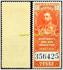 CANADA 1929 CANADIAN REVENUE KING GEORGE V MINT FACE 60 CENT #354625 MNH STAMP