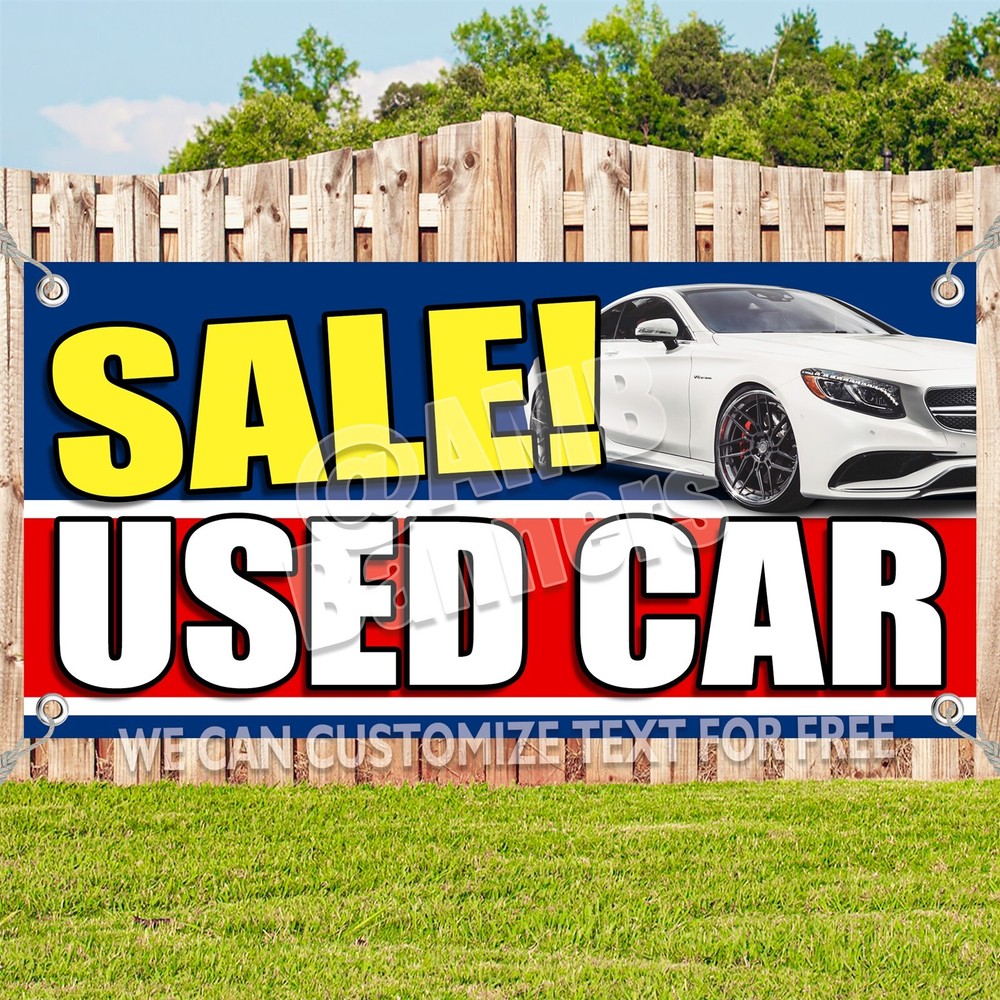 Vinyl Banner Multiple Sizes Used Car Sale Promotion Business Automotive Outdoor
