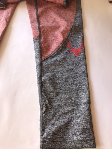 Legging actif taille haute gris bruyère/rouge Bucked Up taille S Small neuf avec étiquette - Photo 2/4