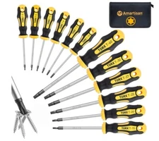Amartisan 12-Piece Magnetic Torx Screwdrivers Set Magnetic Torx Driver Star Scr