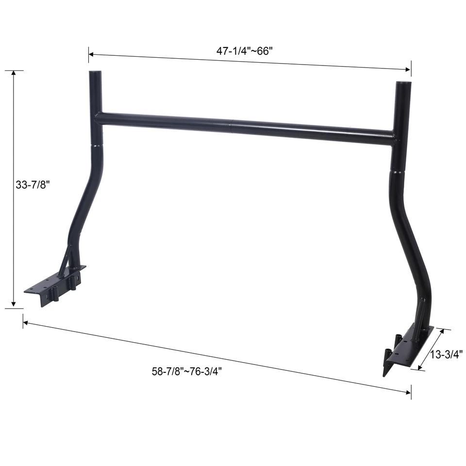 For Ford F150 F250 Adjustable Extendable Truck Bed Rack Ladder Kayak Rack 800lbs - Imagem 3 de 4