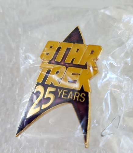 STAR TREK~ 25TH ANNIVERSARY BLACK/PURPLE ENAMEL COMMAND LOGO PIN~FREE SHIPPING! - Picture 6 of 8