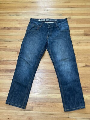 Crosshatch SER.CRS55 Jeans Men's 32 Blue Denim 5-Pockets Dark Wash Cotton Blend