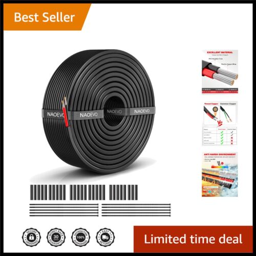 Flexible Stranded 14 AWG Electrical Wire - 50FT for Automotive & Marine Use
