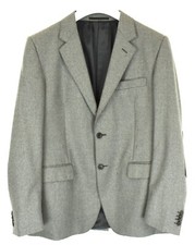 Mauro Grifoni Blazer Uomo (Eu) 54 Lana Gomito Toppe Misto Grigio