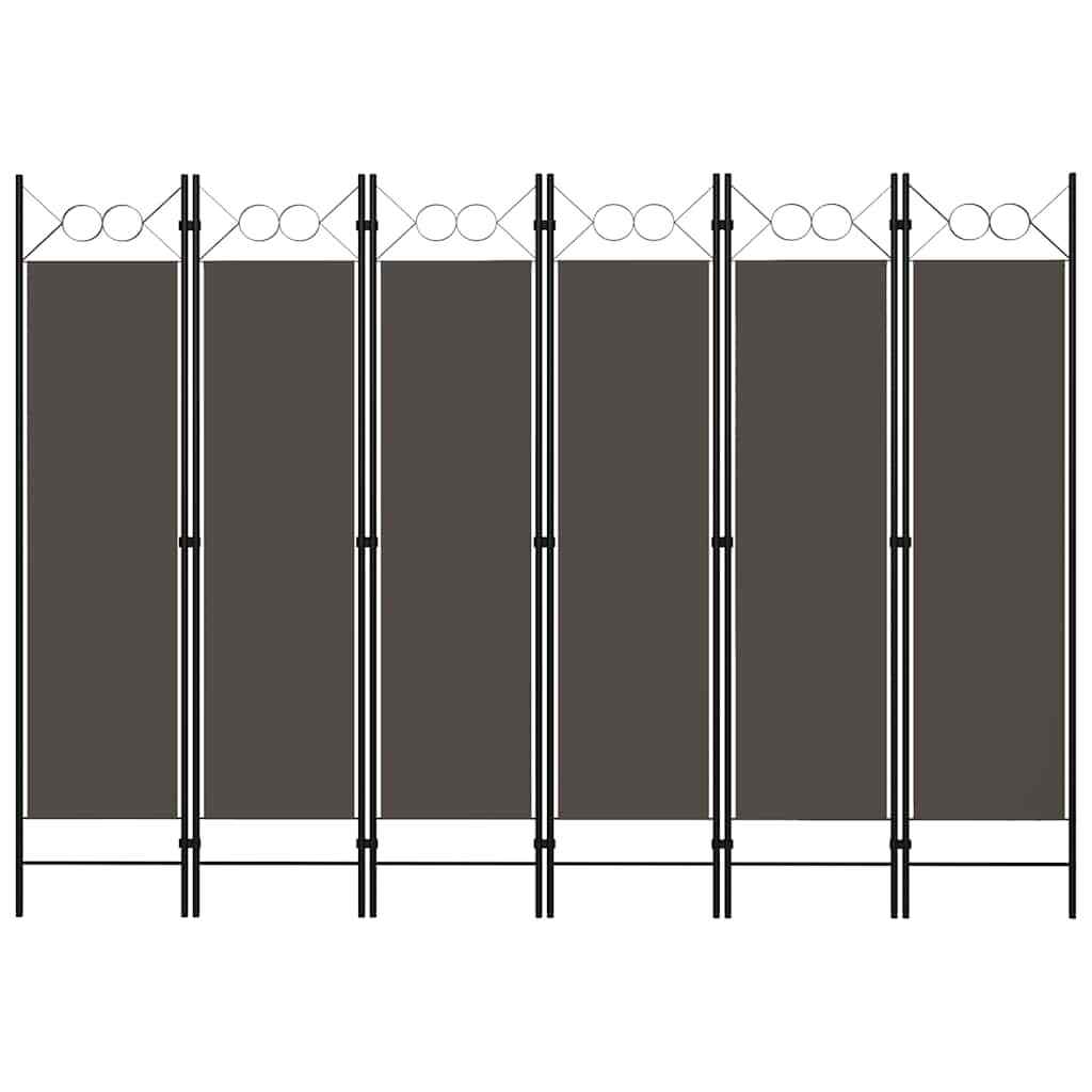 vidaXL 6-Panel Room Divider Anthracite 240x180 cm