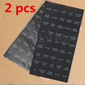 2 Set 45pc Toggle Rocker Switch Panel Label Name Circuit Decal Sticker
