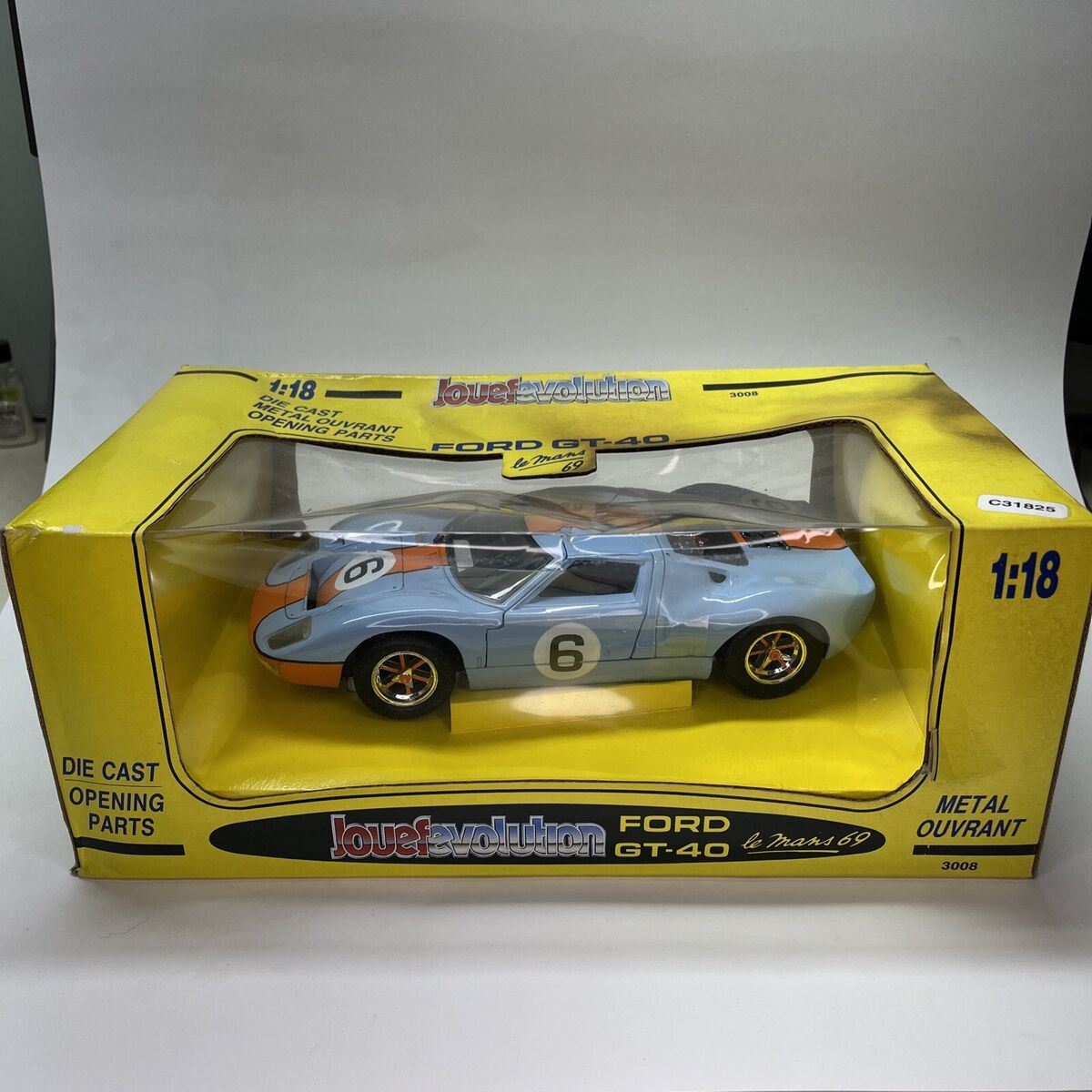 Jouef Evolution 1:18 Ford GT 40 Le Mans Winner 1969 #6 Blue Jouef Evolution 1:18 Ford GT 40 Le Mans Winner 1969 #6 Blue