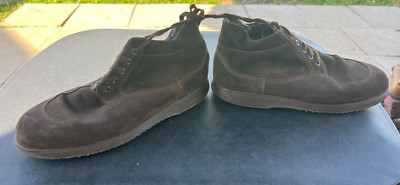 HOGAN MEN BROWN SUEDE LEATHER  LACEUP BOOTS SIZE U.S 11 / UK 10