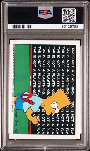 1990 Topps Simpsons Sticker - #8 The Simpsons Family - PSA 10 GEM MINT - Picture 4 of 4