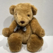 VTG Brown Teddy Bear Sitting Plush Stuffed Animal toy 11" Lemonwood Asia Ltd
