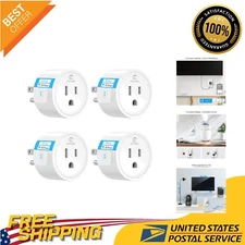 4 Smart Plugs for Home Automation - Works with Alexa & Google Assistant