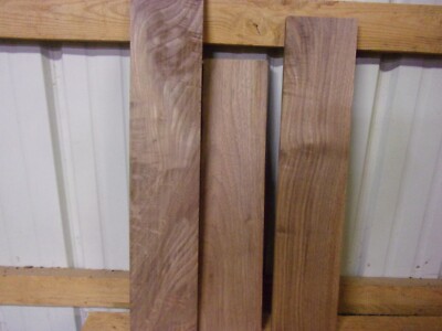 3 PC WALNUT LUMBER WOOD KILN DRIED BOARDS LOT 1131V 11/16'' THICK END MATCH FLAT