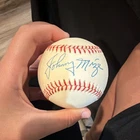 Johnny Mize Signed Original Baseball Ball Autographed "Johnny M"