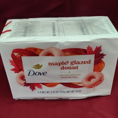 Dove Holiday Treats Maple Glazed Donut Beauty Bar Soap Moisturizing 4x3.75oz