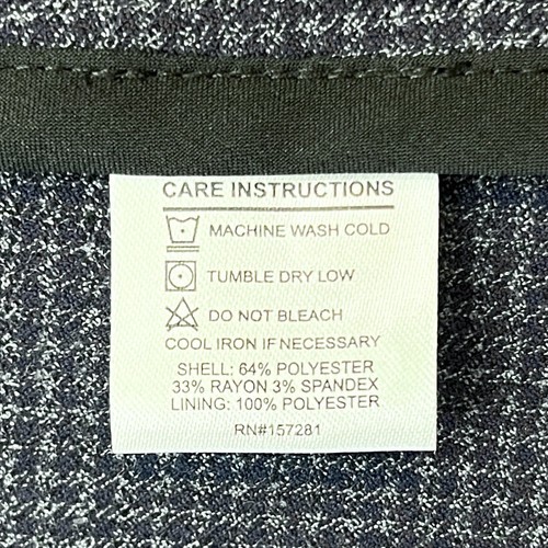 New w/ Tag Mizzen & Main Watson Suit Jacket Size Medium Regular Navy Gun Check - Picture 9 of 13